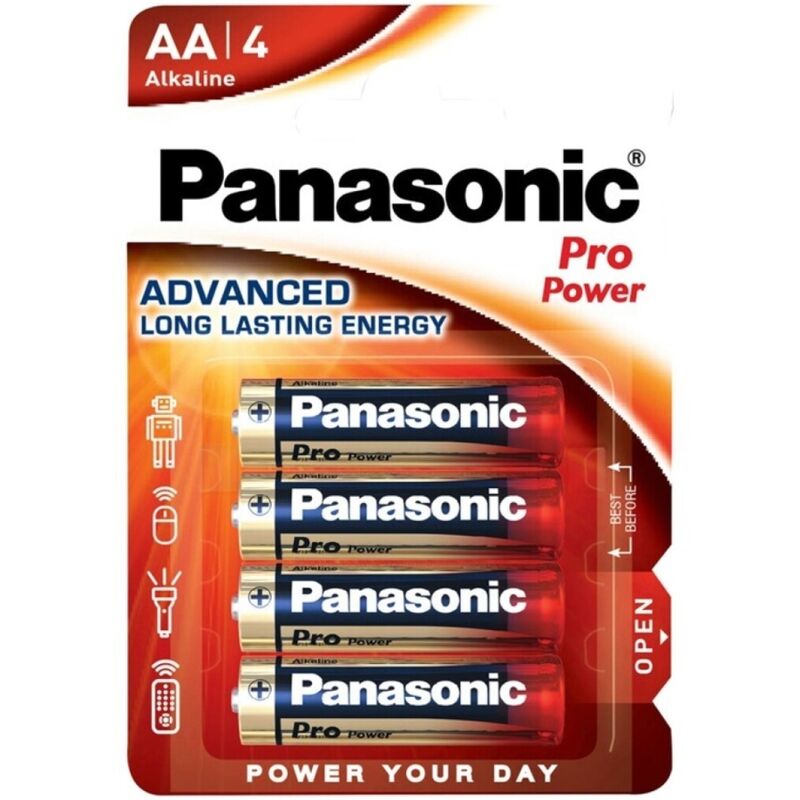 Mercadox PANASONIC - BATERIA AA ALCALINA PRO POWER LR6 BLISTER*4