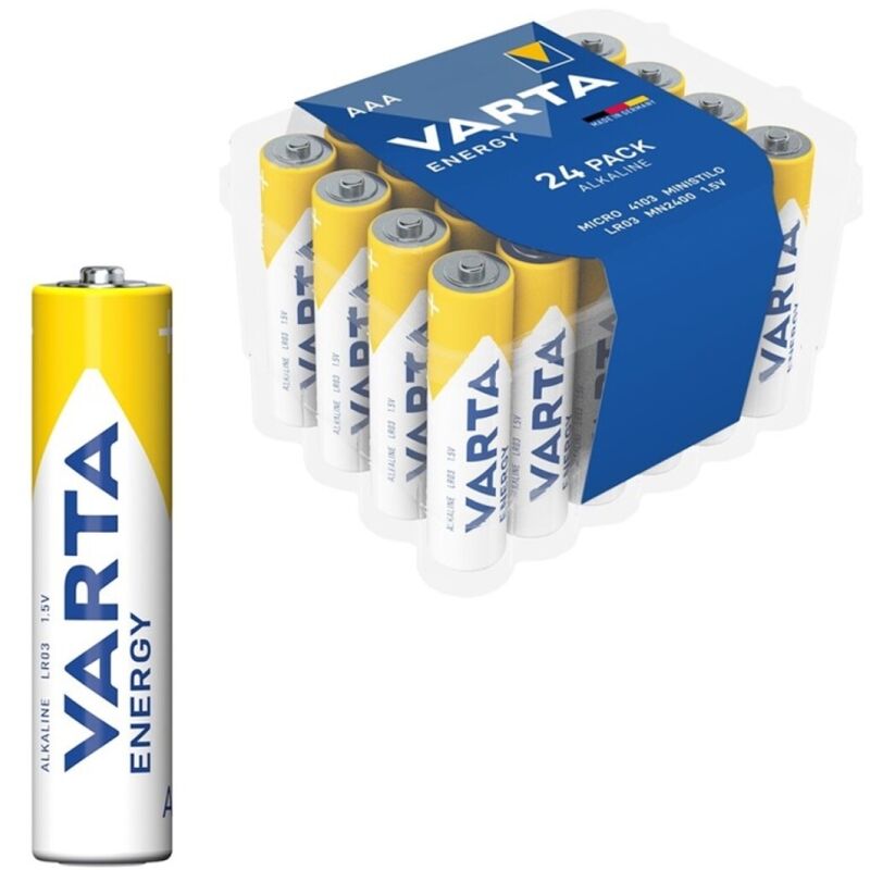 Mercadox VARTA - PILHA ALCALINA ENERGÉTICA AAA LR03 PACK*24 PILHAS