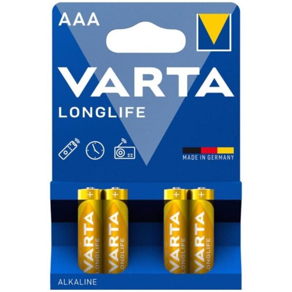 Mercadox VARTA - BATERIA ALCALINA AAA DE LONGA DURAÇÃO LR03 BLISTER*4