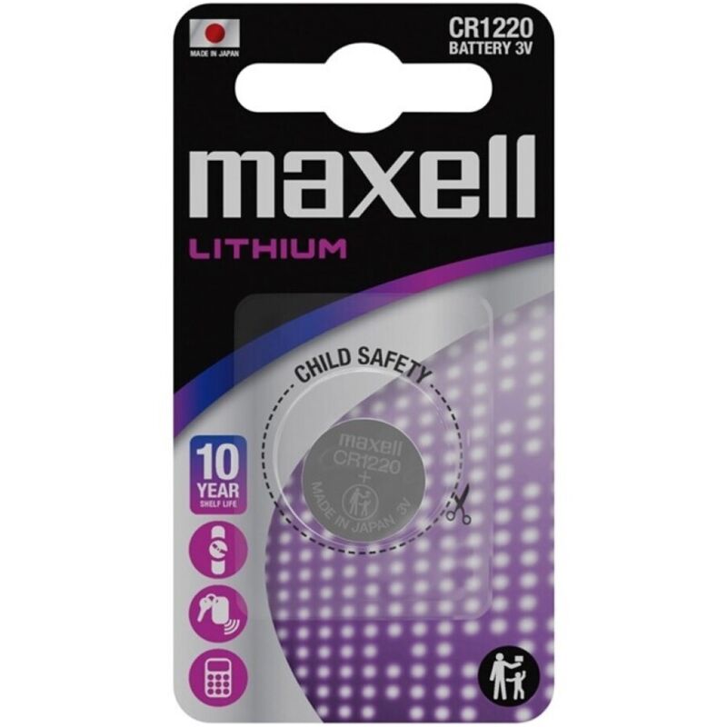 Mercadox MAXELL - BATERIA DE LÍTIO BOTÃO CR1220 3V BLISTER*1