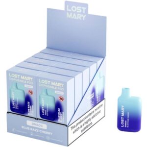 LOST MARY – BM600 NICOTINA VAPER 2% DESCARTÁVEL AZUL RAZZ CHERRY