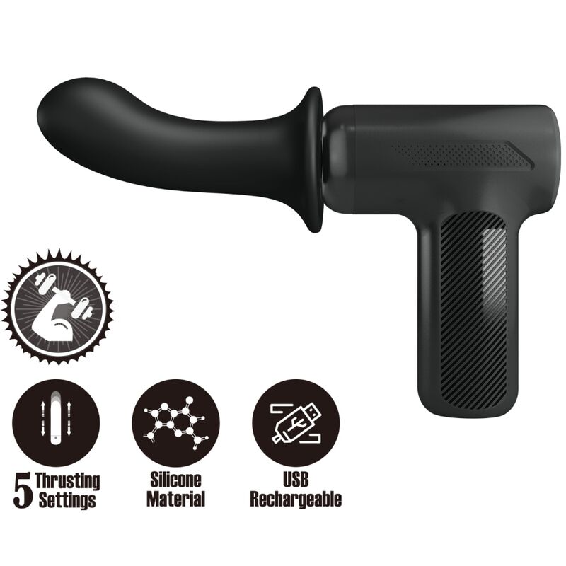 Mercadox PRETTY LOVE - DJ DOCTOR MASSAGER 5 CONFIGURAÇÕES PRETO