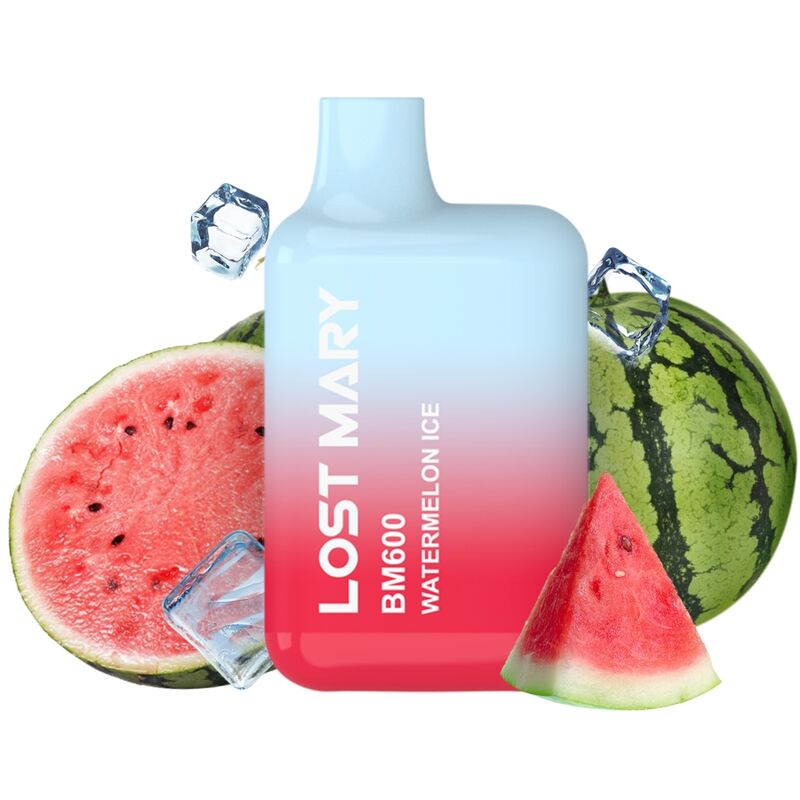 LOST MARY - (EXPOSITOR PROFESSIONAL PACK -10 UNIDADES) BM600 NICOTINE VAPER 2% DESCARTÁVEL WATERMELON ICE - Image 2
