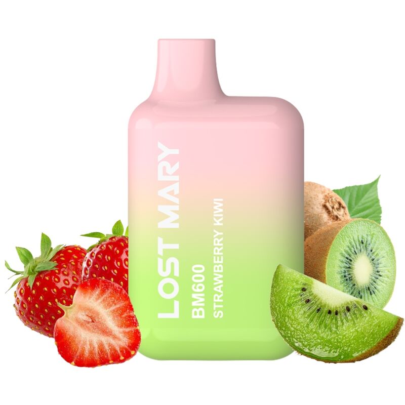 LOST MARY - (EXPOSITOR PROFESSIONAL PACK -10 UNIDADES) BM600 NICOTINE VAPER 2% DESCARTÁVEL MORANGO KIWI - Image 2