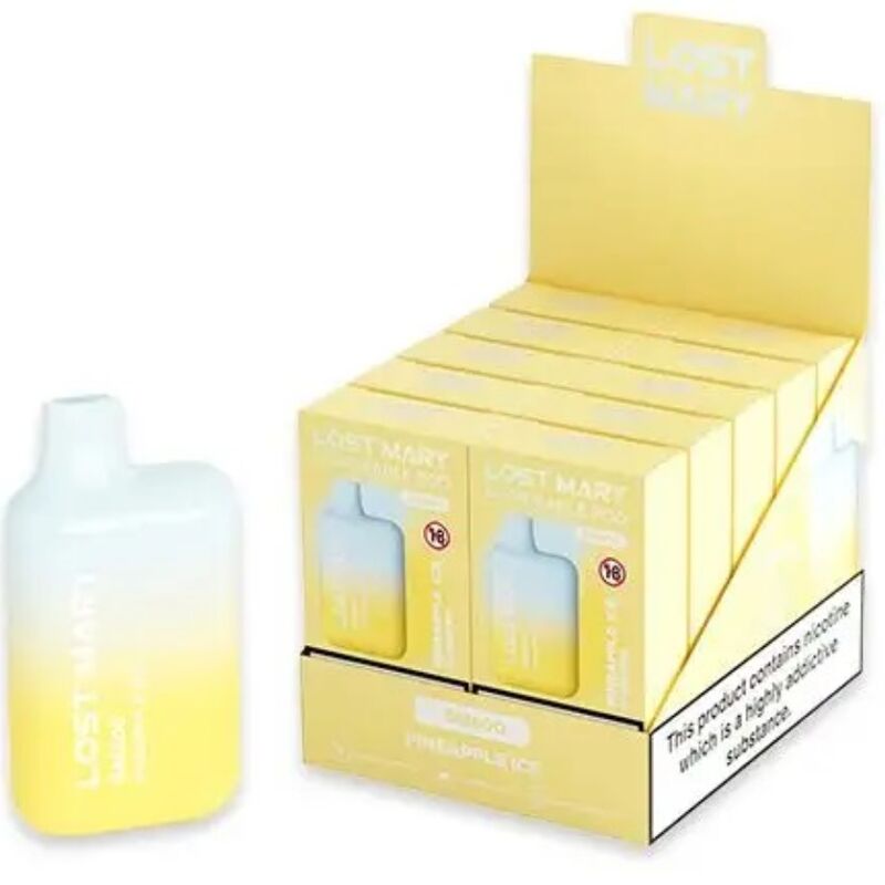 Mercadox LOST MARY - (EXPOSITOR PROFESSIONAL PACK -10 UNIDADES) BM600 NICOTINE VAPER 2% DESCARTÁVEL ABACAXI ICE