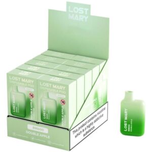 LOST MARY – (EXPOSITOR PROFESSIONAL PACK -10 UNIDADES) BM600 NICOTINE VAPER 2% DESCARTÁVEL DUPLO APPLE
