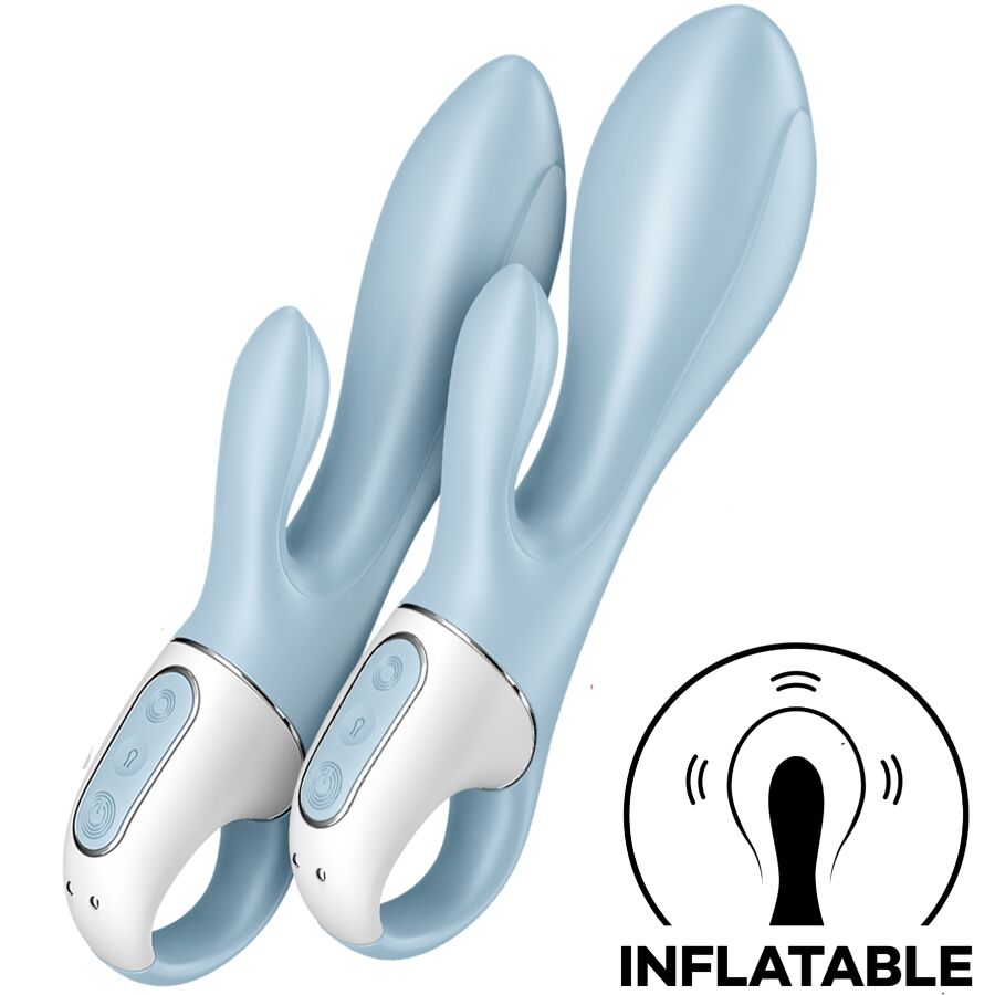Mercadox SATISFYER - BOMBA DE AR BUNNY 1 COELHO INFLÁVEL VIBRADOR AZUL