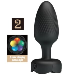 PRETTY LOVE – VARIAN ANAL PLUG COM LUZ LED PRETO 10,8 CM