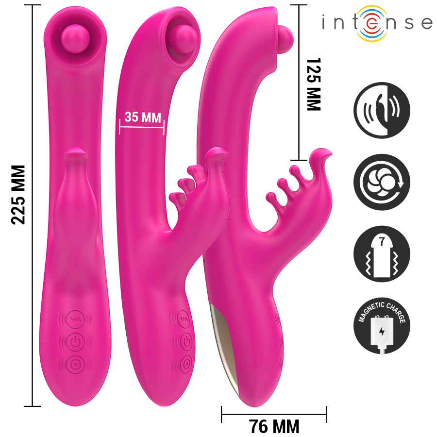 INTENSE - CHRISTINA MULTIFUNCIONAL RABBIT VIBRADOR 22,5 CM ROSA - Image 3