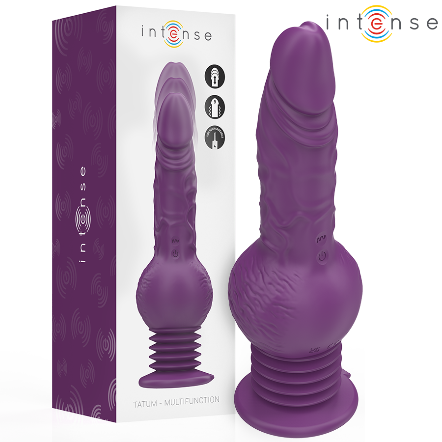 Mercadox INTENSE - VIBRADOR MULTIFUNCIONAL TATUM COM VIBRAÇÃO PARA CIMA E PARA BAIXO 24 CM ROXO