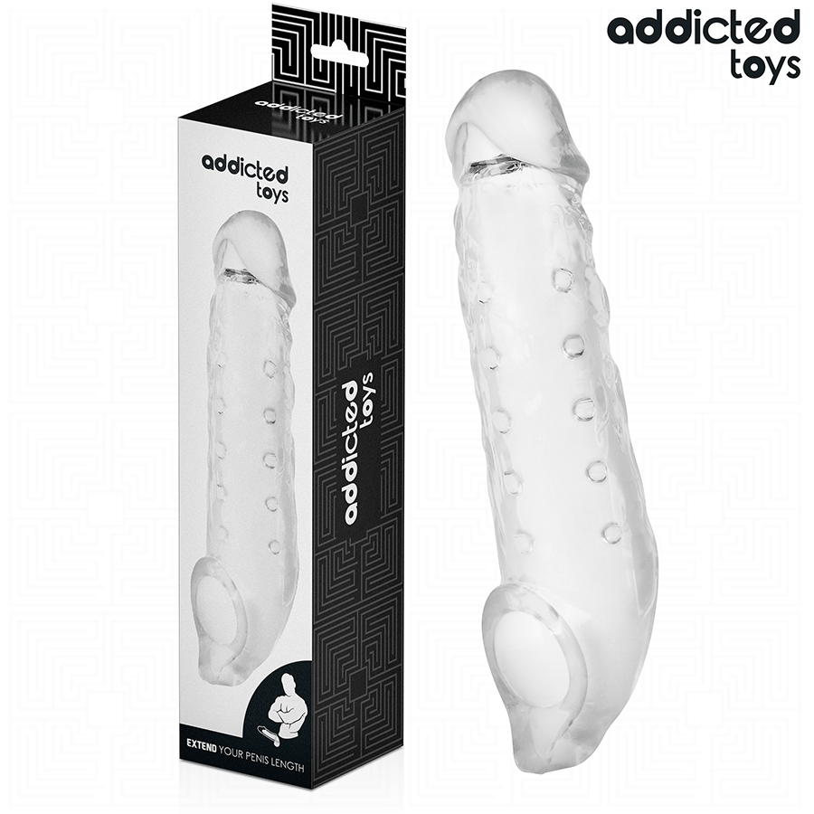 Mercadox ADDICTED TOYS - EXTENSÃO DE PÊNIS TRANSPARENTE TAMANHO S 23 CM