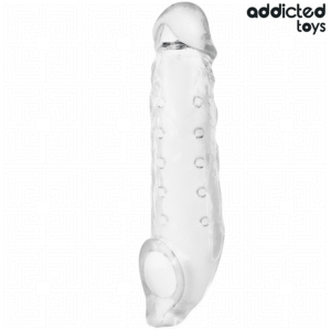 ADDICTED TOYS – BAINHA DE PÊNIS TRANSPARENTE TAMANHO M 27 CM