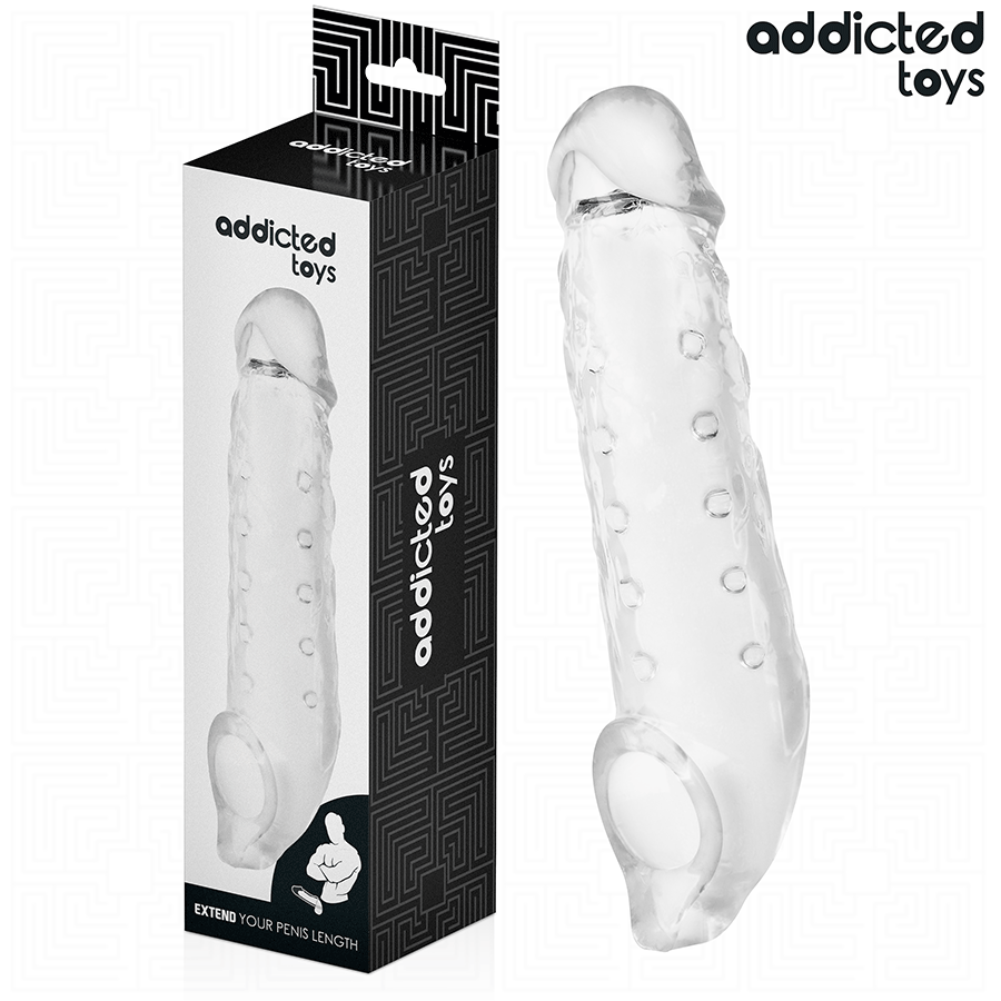 Mercadox ADDICTED TOYS - BAINHA DE PÊNIS TRANSPARENTE TAMANHO M 27 CM