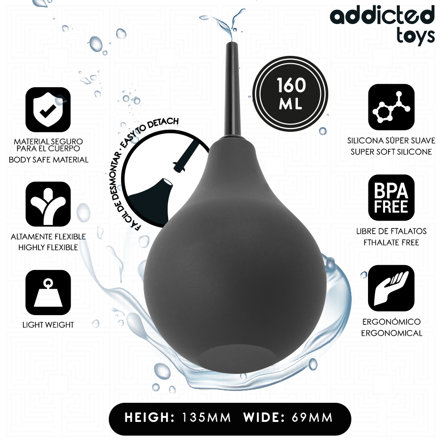 ADDICTED TOYS - LIMPADOR ANAL DE VIAGEM TAMANHO M 160 ML - Image 2