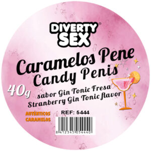 DIABLO PICANTE – 20 BALAS PARA PÊNIS COM SABOR DE GIN & TÔNICA