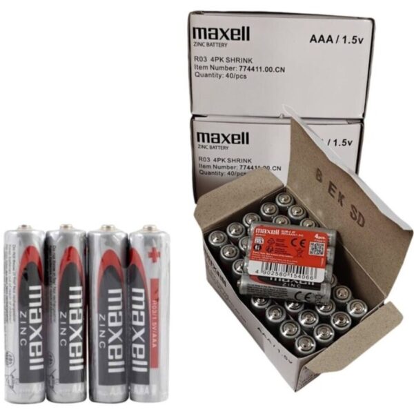 MAXELL - PILHA SALINA MANGANESO AAA R03 RETRÁTIL*4 - Image 3