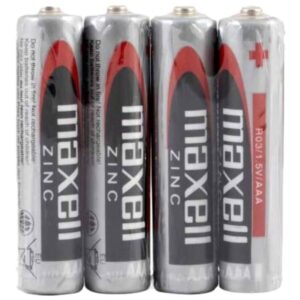MAXELL – PILHA SALINA MANGANESO AAA R03 RETRÁTIL*4
