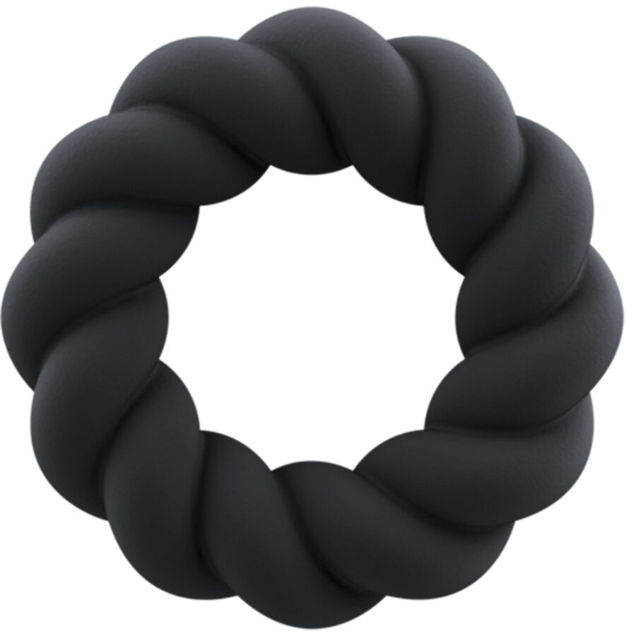 Mercadox ROCKS-OFF - ANEL MASTURBADOR DE SILICONE PRETO TWIST