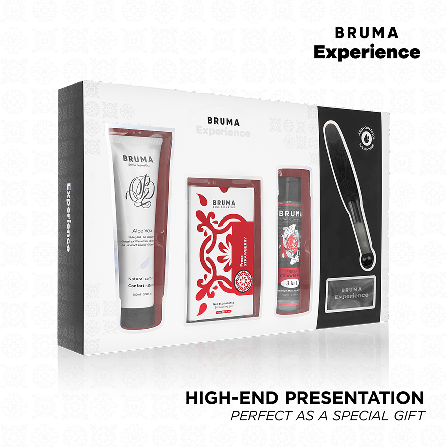 Mercadox BRUMA XPERIENCE - KIT TENTAÇÃO DE MORANGO DOCE COM POTENCIALIZADOR DE ORGASMO