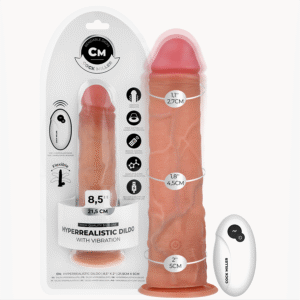 COCK MILLER – DILDO REALISTA COM VENTOSA E VIBRAÇÃO COM CONTROLE REMOTO 21,5 CM