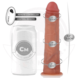 COCK MILLER – DILDO REALISTA COM VENTOSA E CONTROLE REMOTO VIBRAÇÃO 19,5 CM