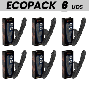ECOPACKS 6 UNIDADES – VIBRADOR IBIZA E ESTIMULADOR DE CLITÓRIS COM EFEITO DE MORDIDA E ROTAÇÃO