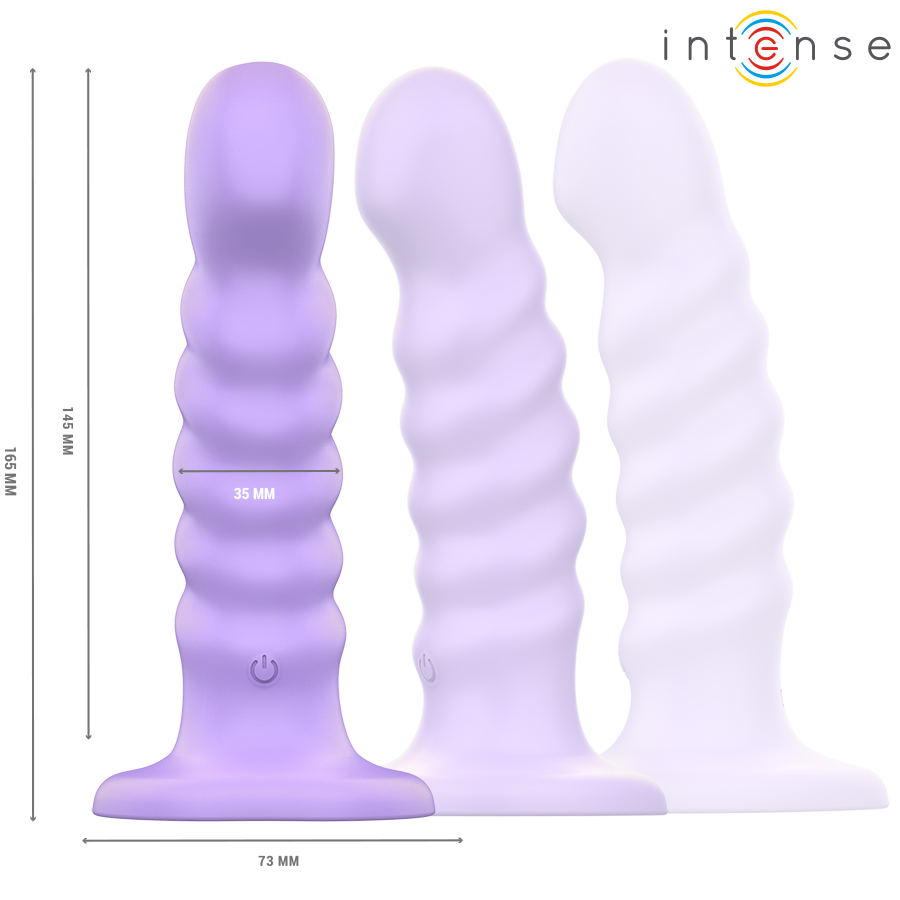 INTENSE - VIBRADOR BRENDA TAMANHO M DESIGN ESPIRAL 10 VIBRAÇÕES ROXO CONTROLE REMOTO - Image 2