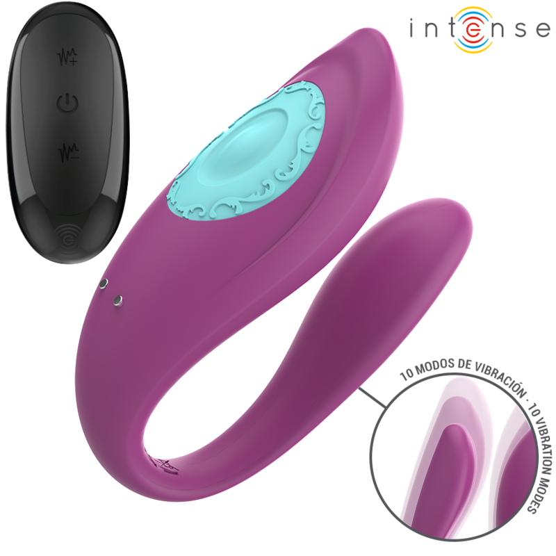 INTENSE - ANNIE VIBRADOR E ESTIMULADOR EM FORMA DE U ROXO CONTROLE REMOTO - Image 2