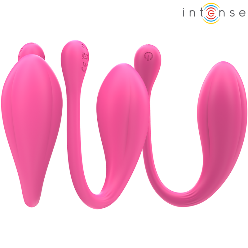 INTENSE - VIBRADOR JANICE U DUPLA ESTIMULAÇÃO 10 VIBRAÇÕES ROSA CONTROLE REMOTO - Image 3