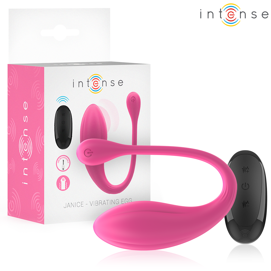 Mercadox INTENSE - VIBRADOR JANICE U DUPLA ESTIMULAÇÃO 10 VIBRAÇÕES ROSA CONTROLE REMOTO