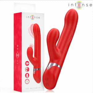 INTENSE – LELE VIBRADOR MULTIFUNCIONAL ROTATIVO & OSCILAÇÃO & ESTIMULAÇÃO VERMELHO