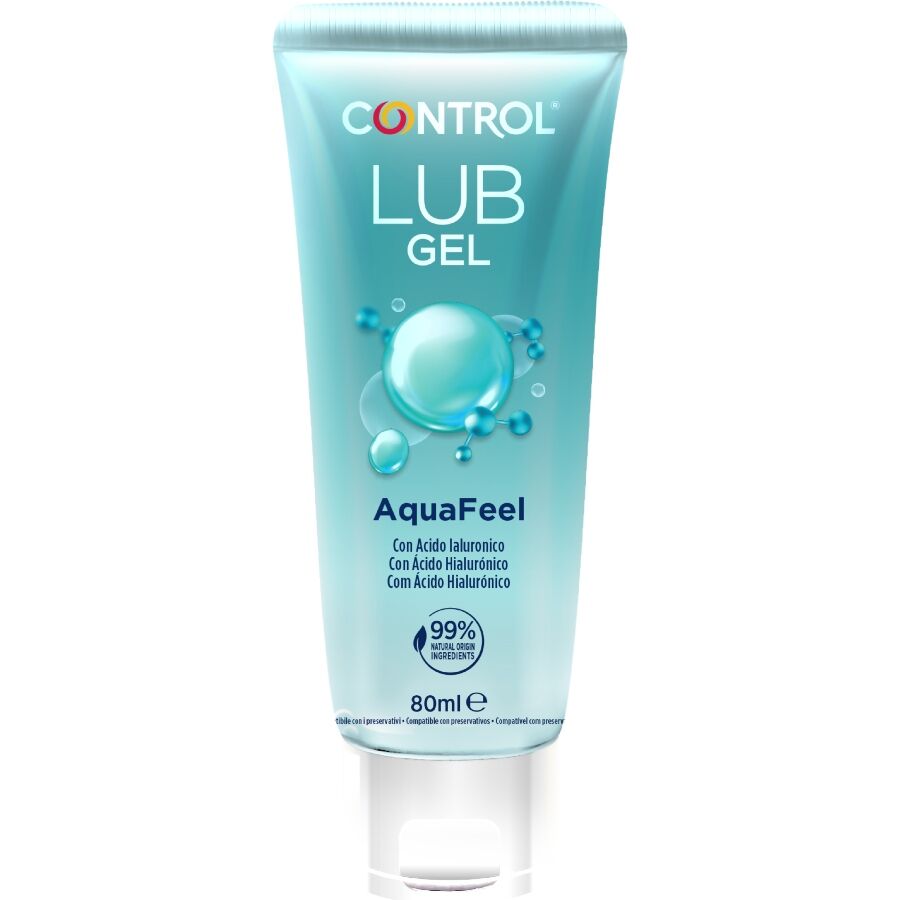 Mercadox CONTROL - LUBRIFICANTE AQUAFEEL COM ÁCIDO HIALURÔNICO 80 ML