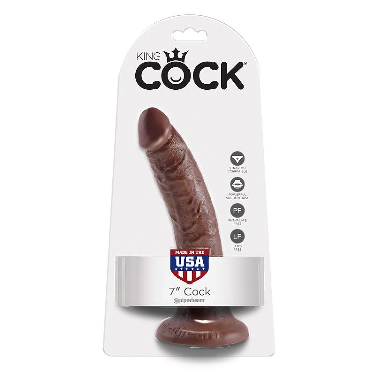 Mercadox KING COCK - 7 DILDO CHOCOLATE 17.8 CM