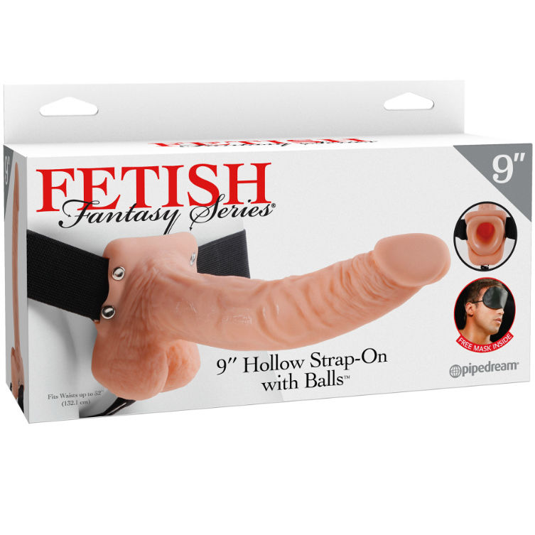 FETISH FANTASY SERIES - 9 STRAP-ON OCO COM BOLAS 22,9CM CARNE - Image 3