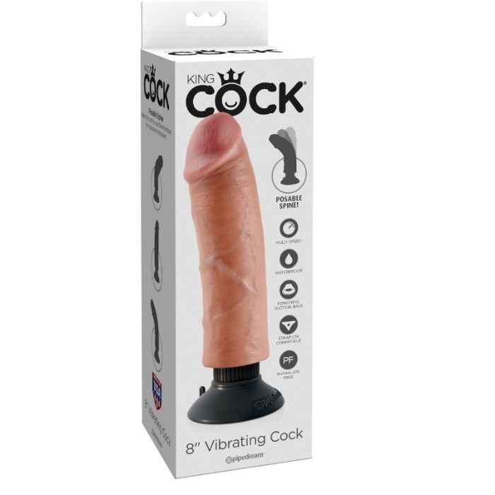 Mercadox KING COCK - VIBRADOR DILDO 20.32 CM NATURAL