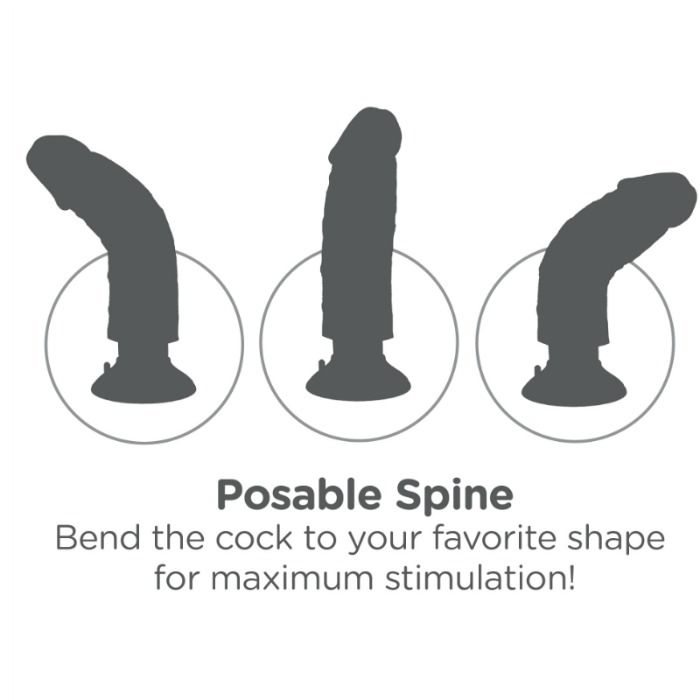 KING COCK - VIBRADOR DILDO 20.32 CM NATURAL - Image 2