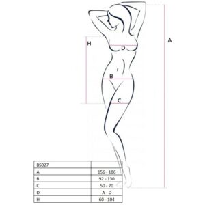 PASSION – MULHER BS027 BODYSTOCKING VESTIDO BRANCO ESTILO TAMANHO ÚNICO
