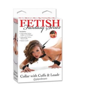 FETISH FANTASY SERIES – COLAR FETICHE COM PUNHOS E TRELA