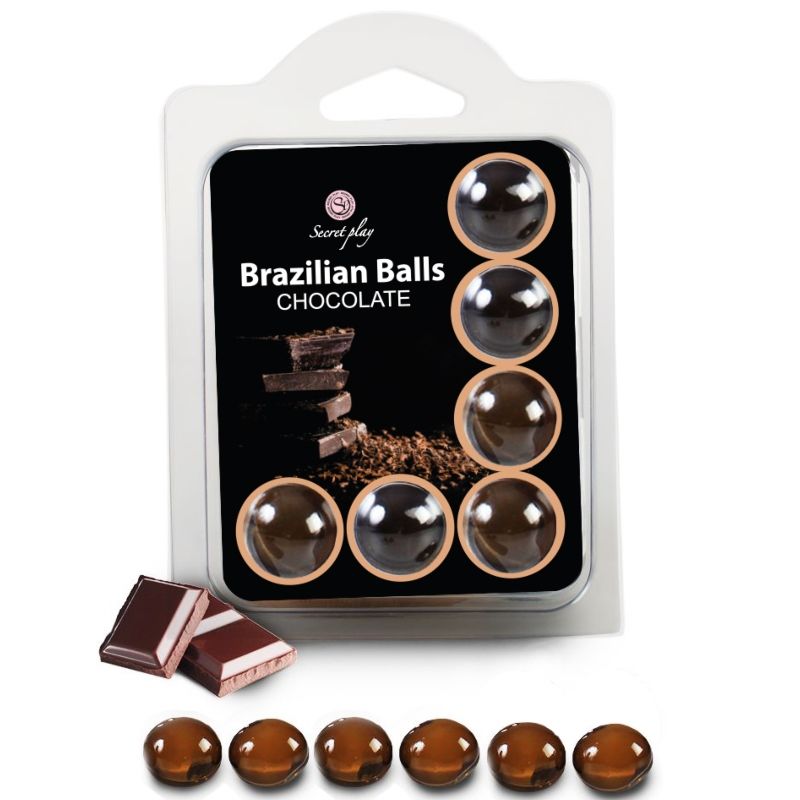 Mercadox SECRETPLAY - CONJUNTO 6 BOLAS BRASILEIRAS DE CHOCOLATE