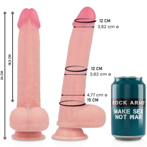 ROCKARMY – LIQUID SILICONE PREMIUM KINGCOBRA REALISTIC 24 CM -O- 4.77 CM