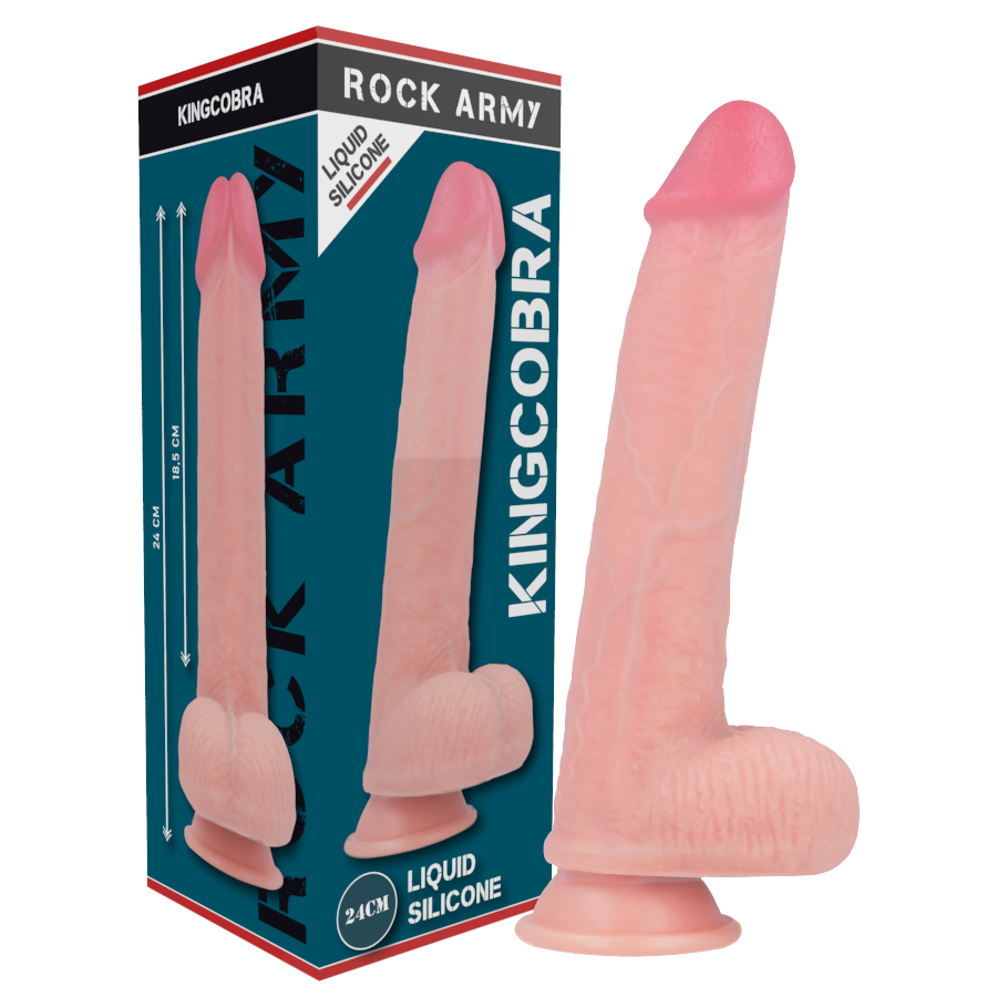 Mercadox ROCKARMY - LIQUID SILICONE PREMIUM KINGCOBRA REALISTIC 24 CM -O- 4.77 CM
