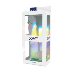 X RAY – DILDO TRANSPARENTE COM BOLAS 22 CM -O- 4.6 CM