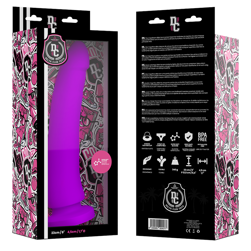 DELTA CLUB - TOYS LILAC DILDO MEDICAL SILICONE 23 CM -O- 4.5 CM - Image 3