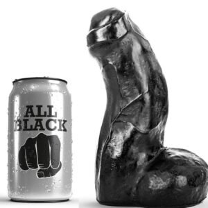 ALL BLACK – DONG REALISTA PRETO 17 CM