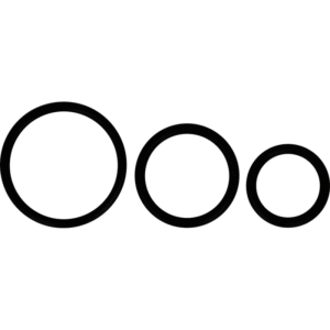 OHMAMA – CONJUNTO DE 3 ANÉIS DE SILICONE PRETOS