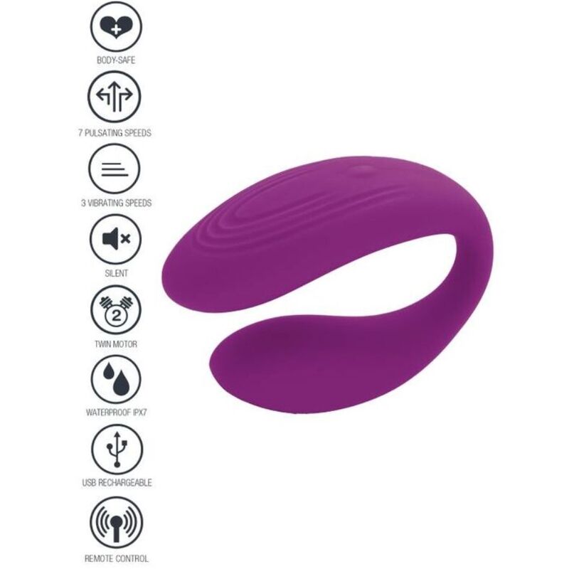 Mercadox XOCOON - VIBRADOR PARA CASAIS BOUND LOVE ROXO