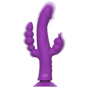 INTENSE – VIBRADOR DE SILICONE CASANOVA COELHO TRIPLO MOTOR ROXO