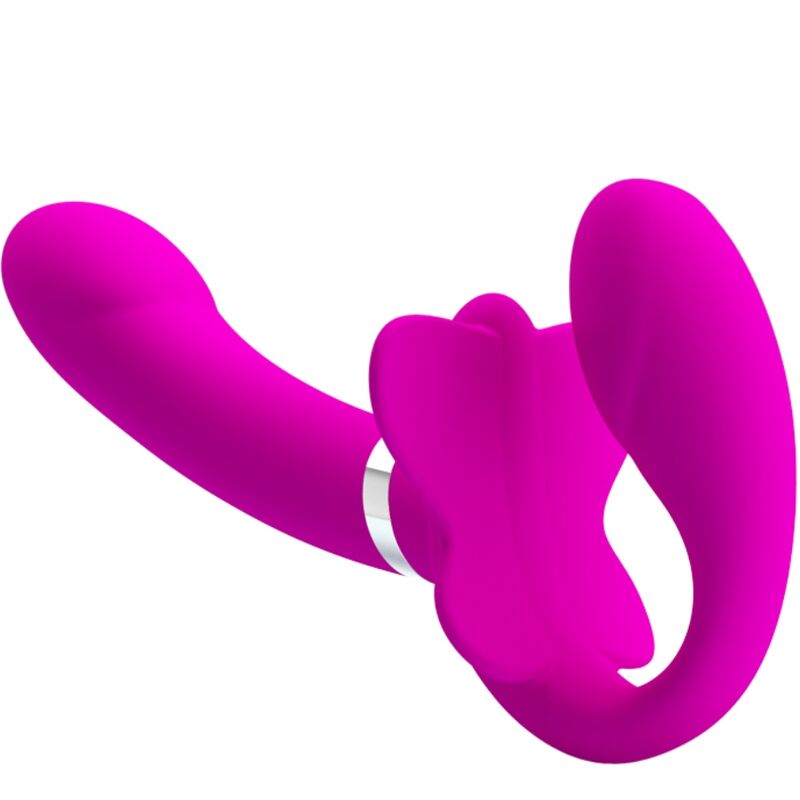 PRETTY LOVE - VIBRADOR VALERIE DOUBLE STRAP-ON 12 VIBRAÇÕES ROXO - Image 2