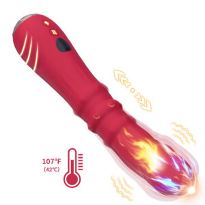 ARMONY – VIBRADOR ESTIMULADOR TERMO-AJUSTÁVEL POINT A DILDO VERMELHO