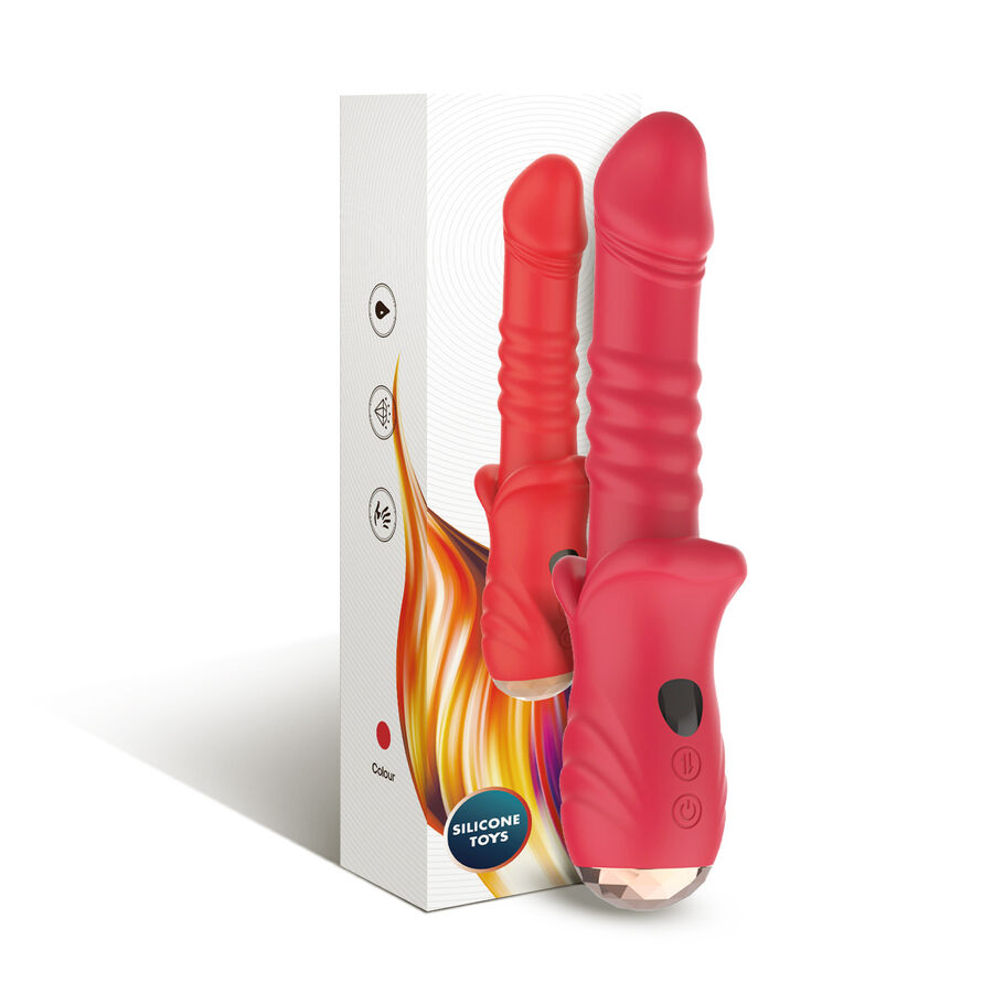 Mercadox ARMONY - POINT A ESTIMULANTE VIBRADOR DILDO VERMELHO